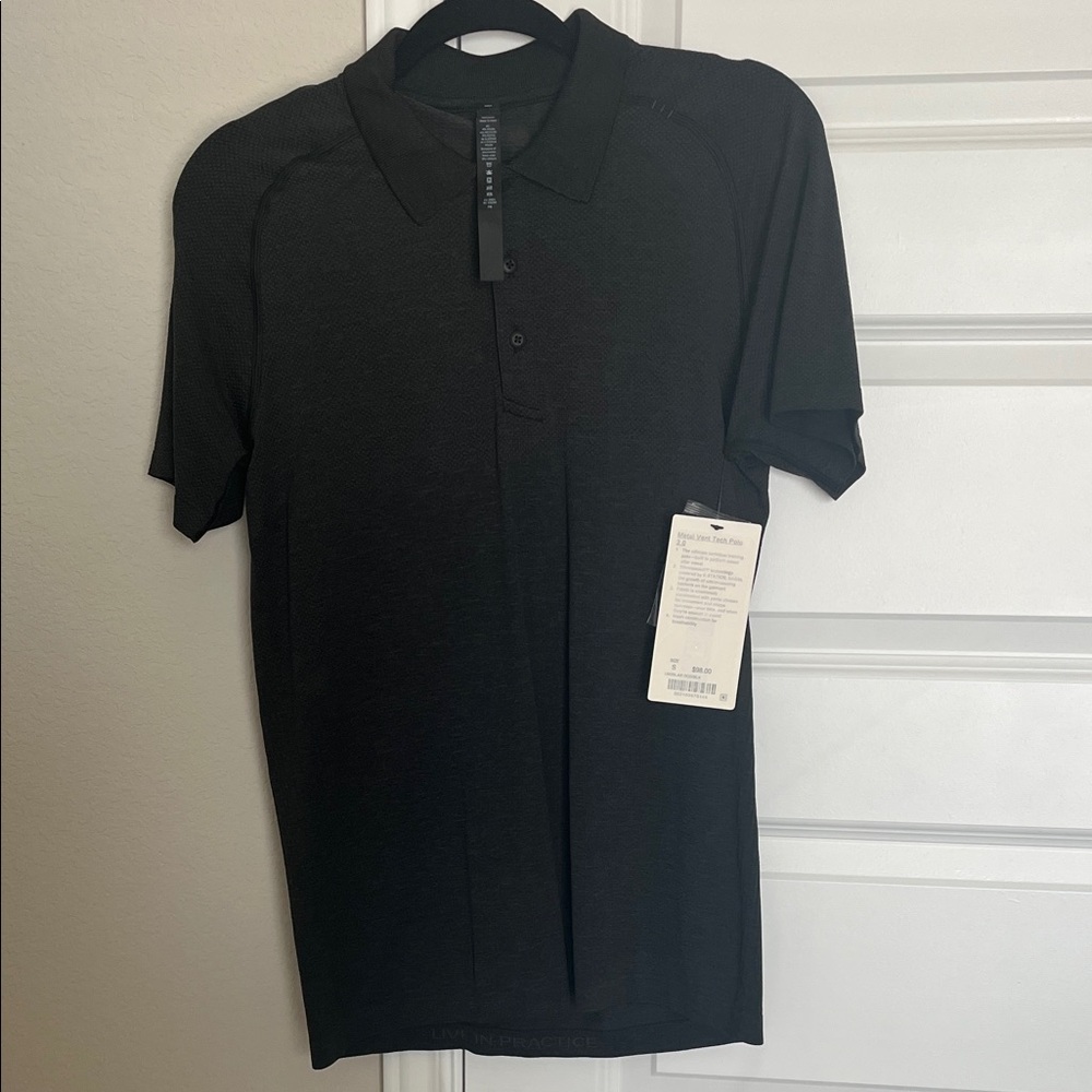 Lululemon Athletica Black Polo Shirt